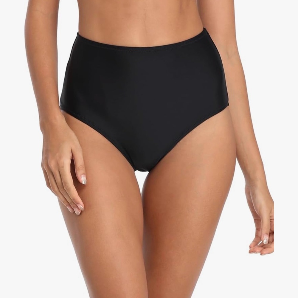 RELLECIGA Women's High Waisted Tummy Control Bikini Bottom
